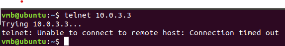 Telnet second test — persistent block confirmed