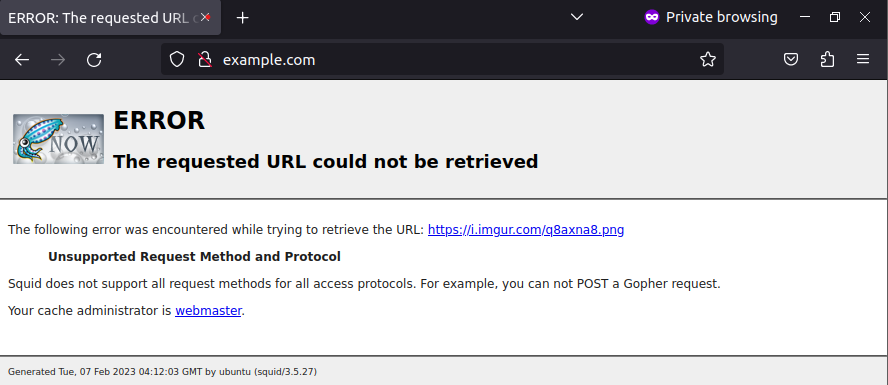 Private network range blocked on WAN interface