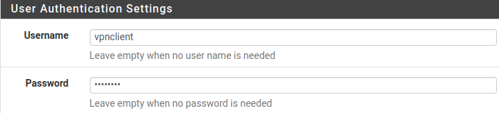 pfSense VPN authentication method settings
