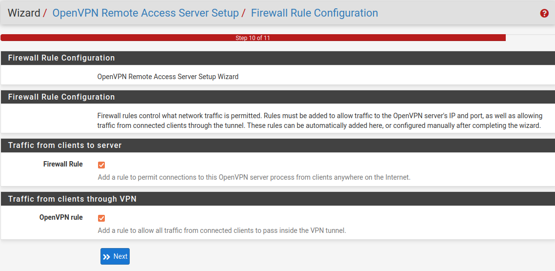 pfSense firewall rules for VPN interface