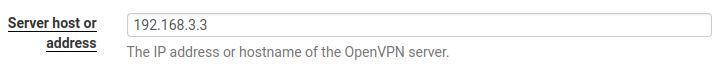 pfSense OpenVPN server host configuration settings